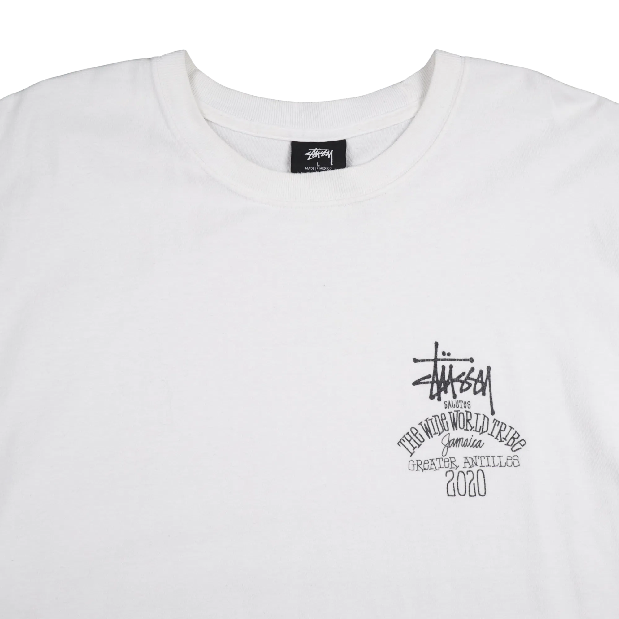 Stüssy World Tour Jamaica 2020 T-Shirt White L | GTUNED Vintage