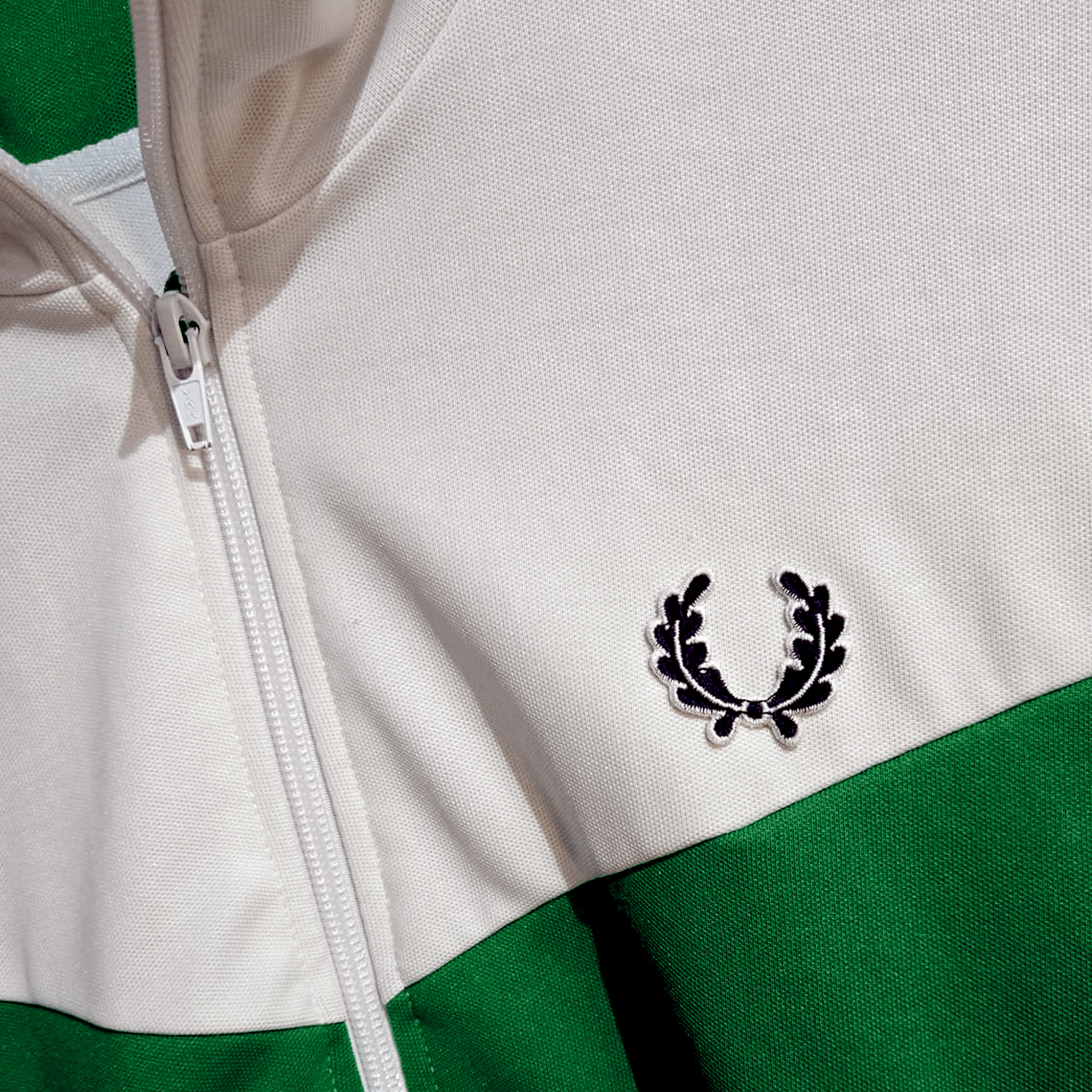 Fred Perry Trackjacket green white L