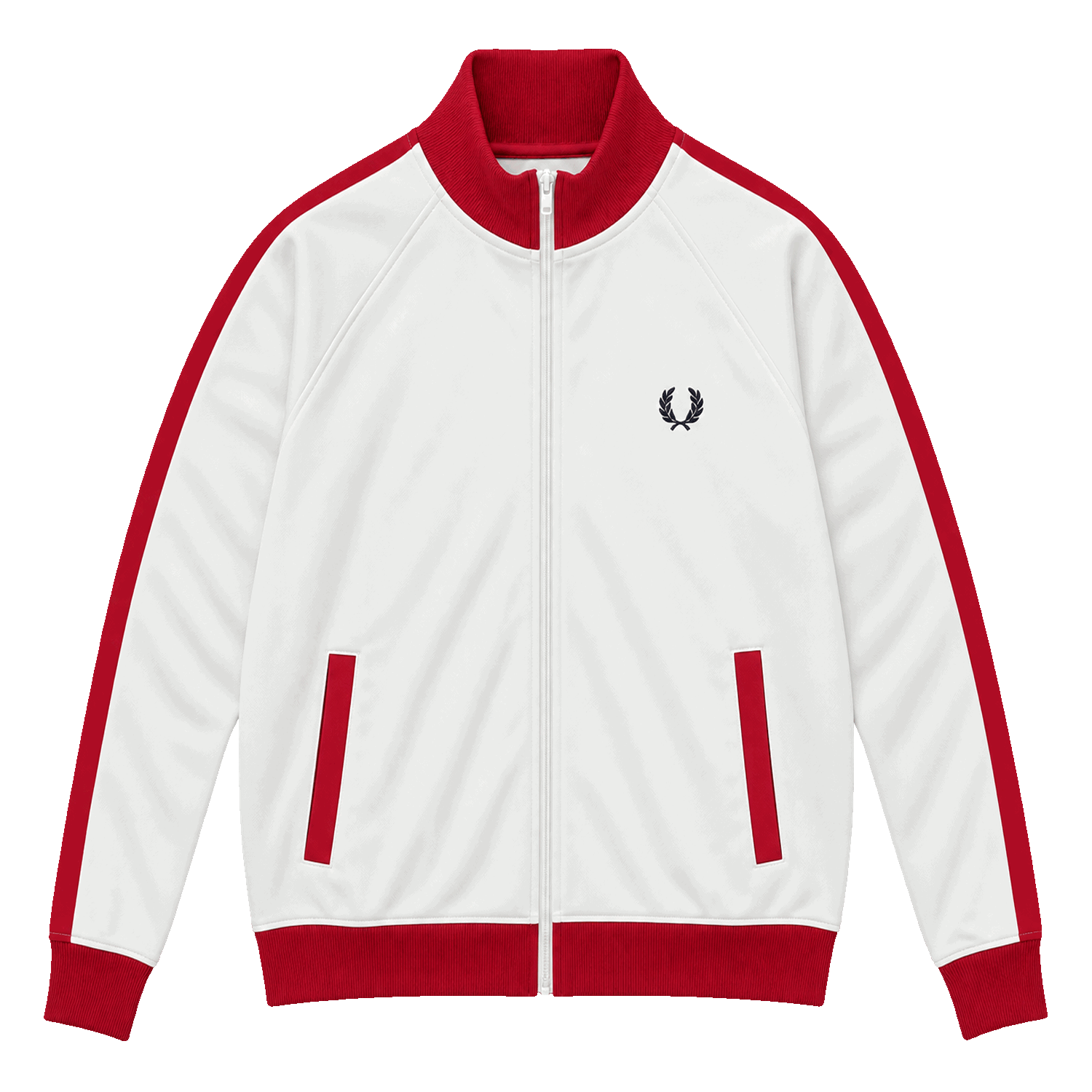 Fred Perry Trackjacket white red M